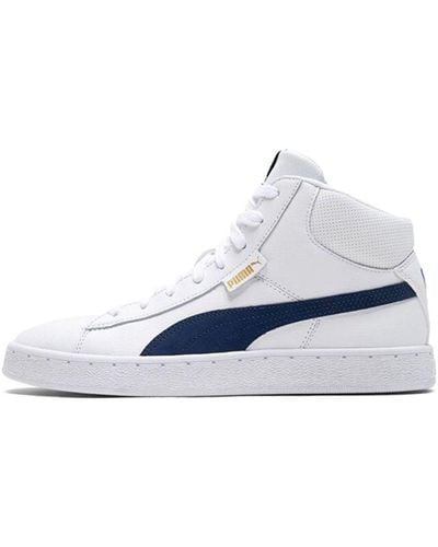PUMA 1948 Mid Cozy Breathable Mid Tops Casual Skateboarding Shoes - White