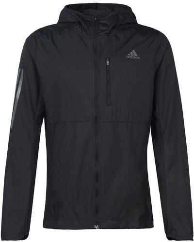 adidas Own The Run Jkt Running Sports Jacket Coat Male - Blue