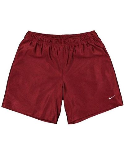 Nike Lab Shorts Casual Basketball Sports Wine - Red