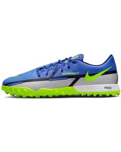 Nike Phantom Gt2 Pro Tf Turf Low-top Soccer Shoes - Blue