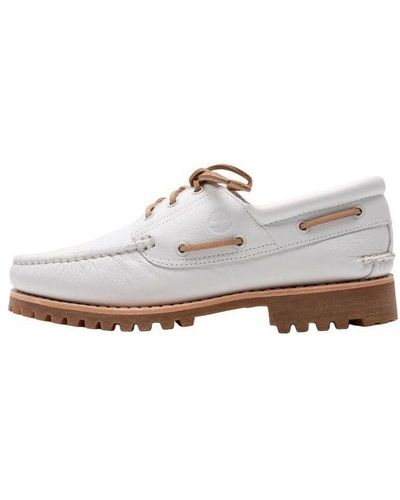 Timberland Authentic Handsewn Boat Shoes - White