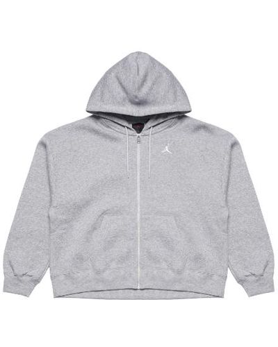 Nike Brooklyn Fleece Full-zip Hoodie Asia Sizing - Gray