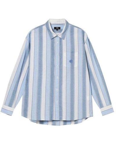 Stussy Wide Striped Shirt - Blue