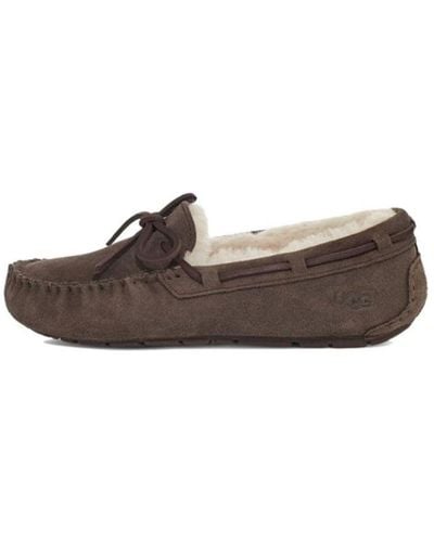 UGG Ansley Bow Glimmer Cozy Stay Warm Outdoor Athleisure Casual Sports Shoe Fleece Lined - Brown