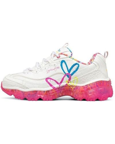 Skechers James Goldcrown X D'lites Crystal Low Top Running Shoes Pink