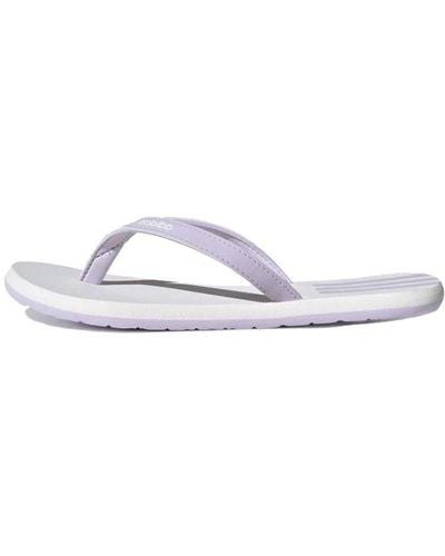 adidas Eezay Flip-flops Purple Slippers - White