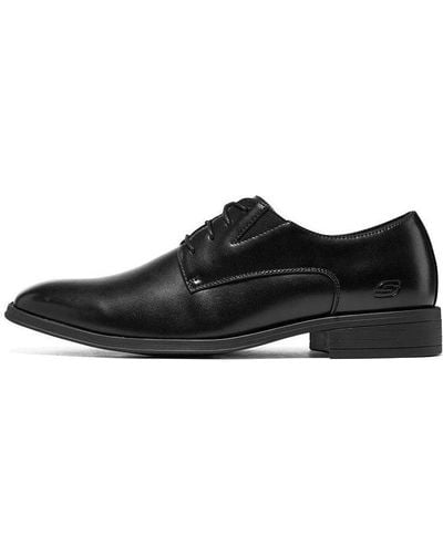 Skechers Larken Leather Formal Shoes - Black