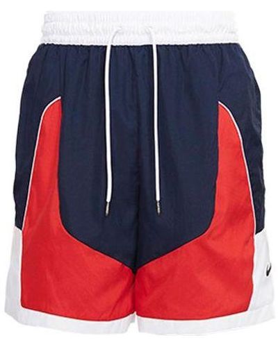 Nike Throwback Woven Sports Basketball Shorts - Red