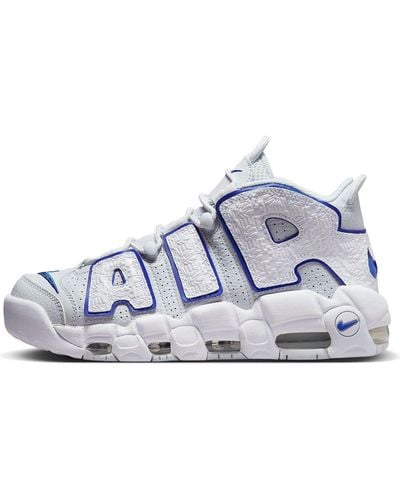 Nike air uptempo grey and blue sales