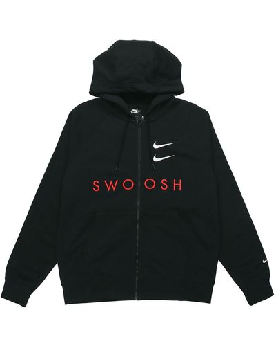Nike As Sportswear Swoosh Hoodie Fz Ft - Black