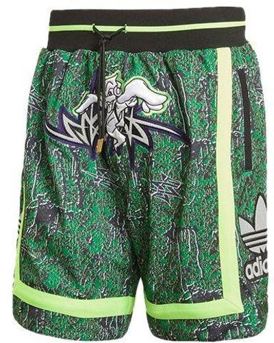 adidas Originals X Sankuanz Crossover Double Sided Sports Shorts - Green