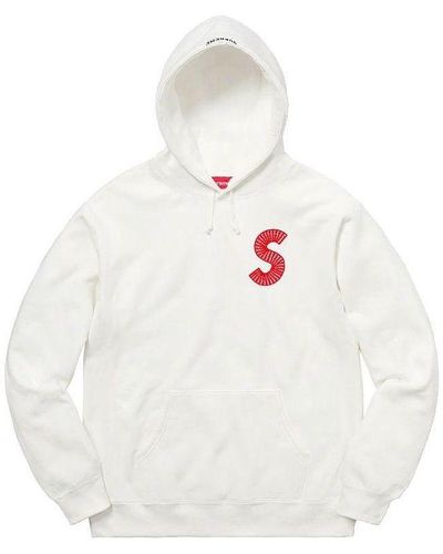 Supreme S Logo Hoodied - White