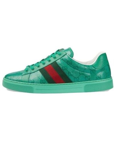 Gucci Ace gg Crystal Canvas Sneaker - Green