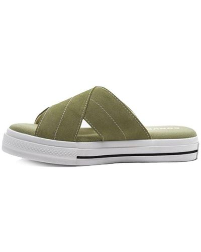 Converse One Star Slip Sandal Thick Sole Retro Low Top Sports Slippers - Green