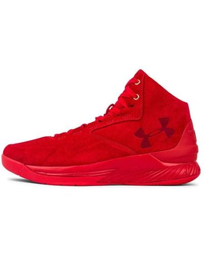 Under Armour Curry 1 Lux Mid Suede - Red