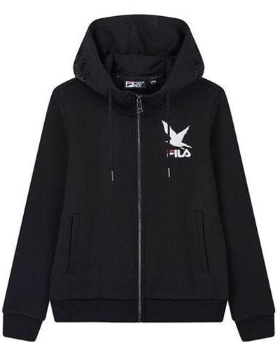 Fila Sports Knitted Hooded Jacket - Black