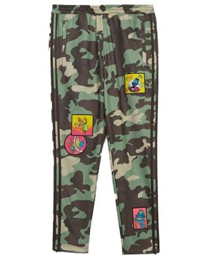 adidas Originals X Jeremy Scott Crossover Camouflage Sports Pants - Green