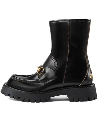 Gucci Horsebit-embellished Ankle Boots - Black