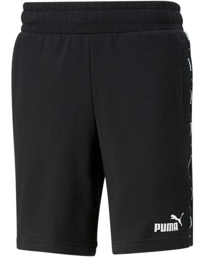 PUMA Logo Straight Shorts - Black