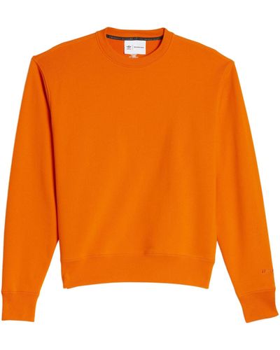adidas Originals X Pharrell Williams Crossover Solid Color Round Neck Pullover Long Sleeves - Orange