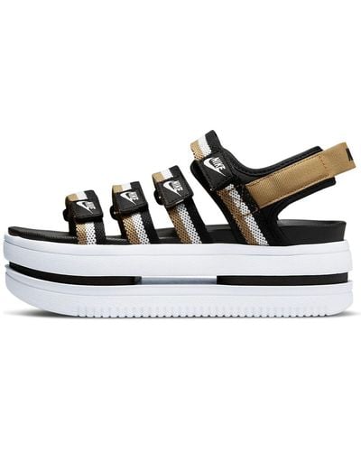 Nike Icon Classic Sports Brown Sandals - Black