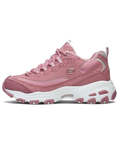 Skechers D Lites 1.0 Low Top Running Shoes - Pink