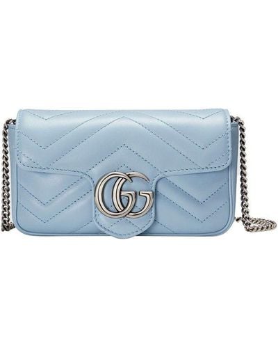 Gucci gg Marmont Super Mini Bag - Blue