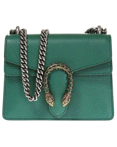 Gucci Dionysus Tiger Head Leather Chain Shoulder Messenger Bag Mini Classic - Green