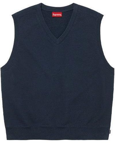 Supreme Sweatshirt Vest - Blue