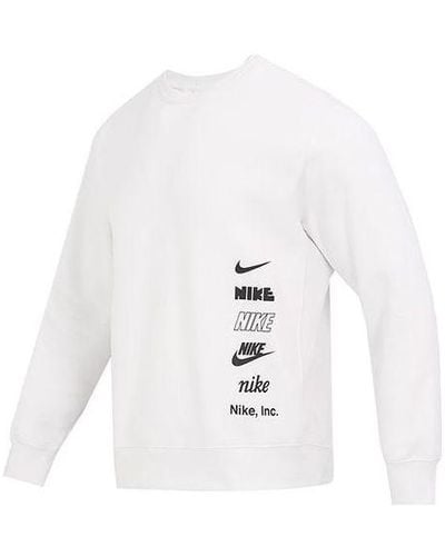 Nike Multi-label Logo Sweaters - White