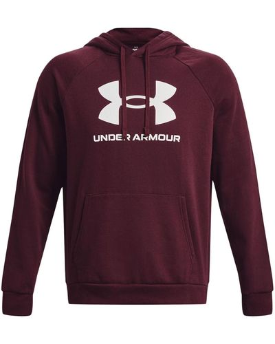 Under Armour Rival Fleece Logo Hoodie - Purple