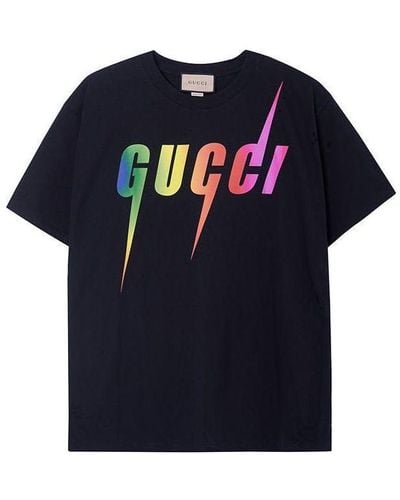 Gucci Rainbow Blade Tee - Blue