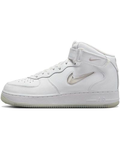 Nike Air Force 1 Mid-top Leather Sneakers - White