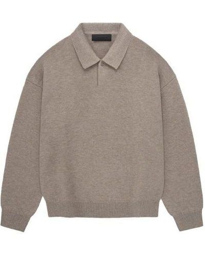 Fear Of God Fw23 Knit Polo Shirt - White