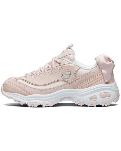 Skechers D'lites 1.0 Running Shoes Pink - White