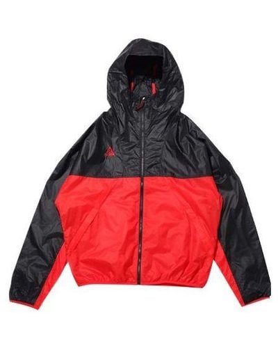 Nike Acg Sports Hooded Jacket Black - Red