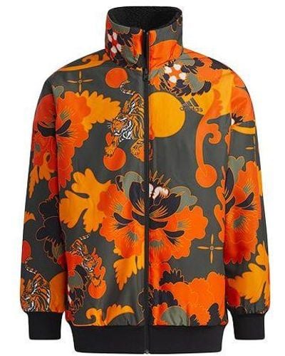 adidas Aop Rev Jkt Reversable Fleece Jacket - Orange