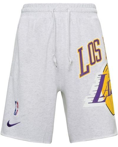 Nike Los Angeles Lakers Basketball Athleisure Casual Sports Breathable Shorts Light - White