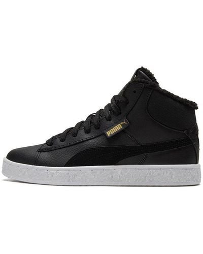 PUMA 1948 Mid Lfur Mid-top Fleece Lined Casual Skate Shoes - Black