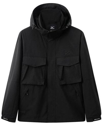 Mizuno Logo Waterproof Jacket - Black