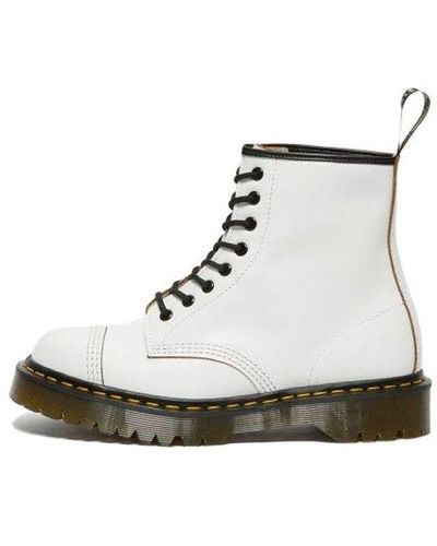 Dr. Martens 1460 Bex Made In England Toe Cap Lace Up Boots - Black