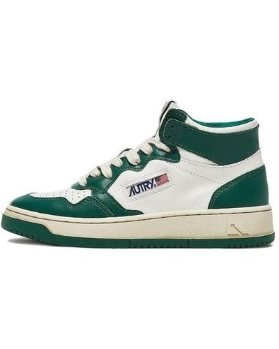 Autry Medalist Mid Leather Sneakers Two-toned - Green