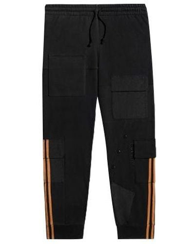 adidas Originals X Ivy Park Crossover Cargo Sweatpants Couple Style - Black