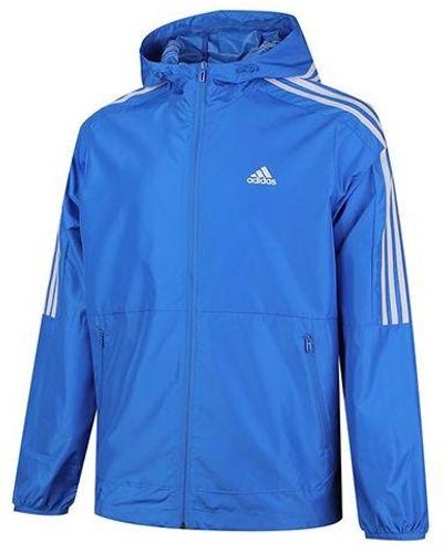 adidas Casual Sports Hooded Jacket - Blue