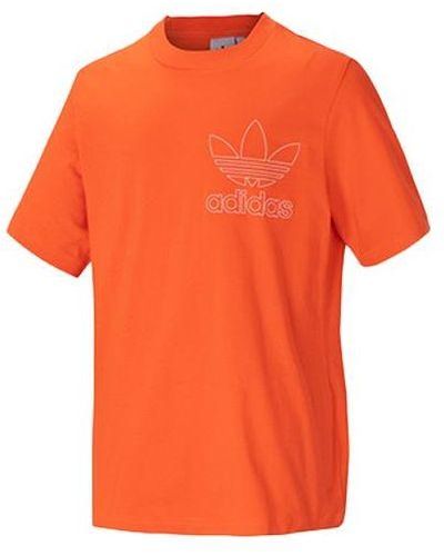 adidas Originals Round Neck Pullover Short Sleeve - Orange