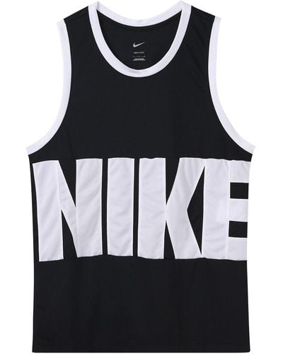 Nike Large Logo Printing Sports Basketball Jersey - Black