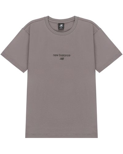 New Balance Logo Fleece T-shirt - Gray