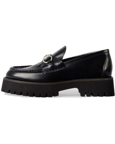 Gucci Rubber Lug Sole Loafer With Horsebit - Black