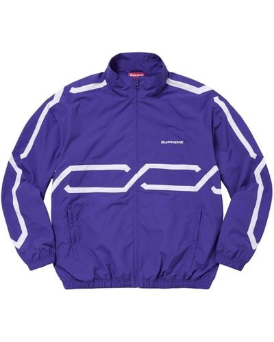 Supreme Inset Link Track Jacket - Purple
