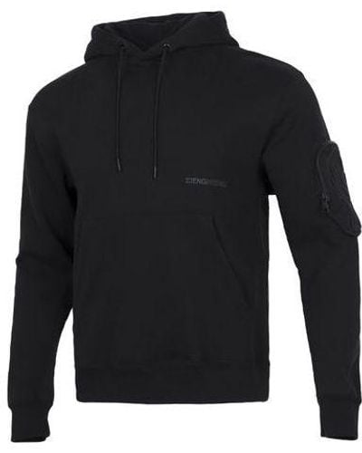Nike As J Rct 23e Flc Po Gc Athleisure Casual Sports Hooded Pullover Solid Color Long Sleeves Black
